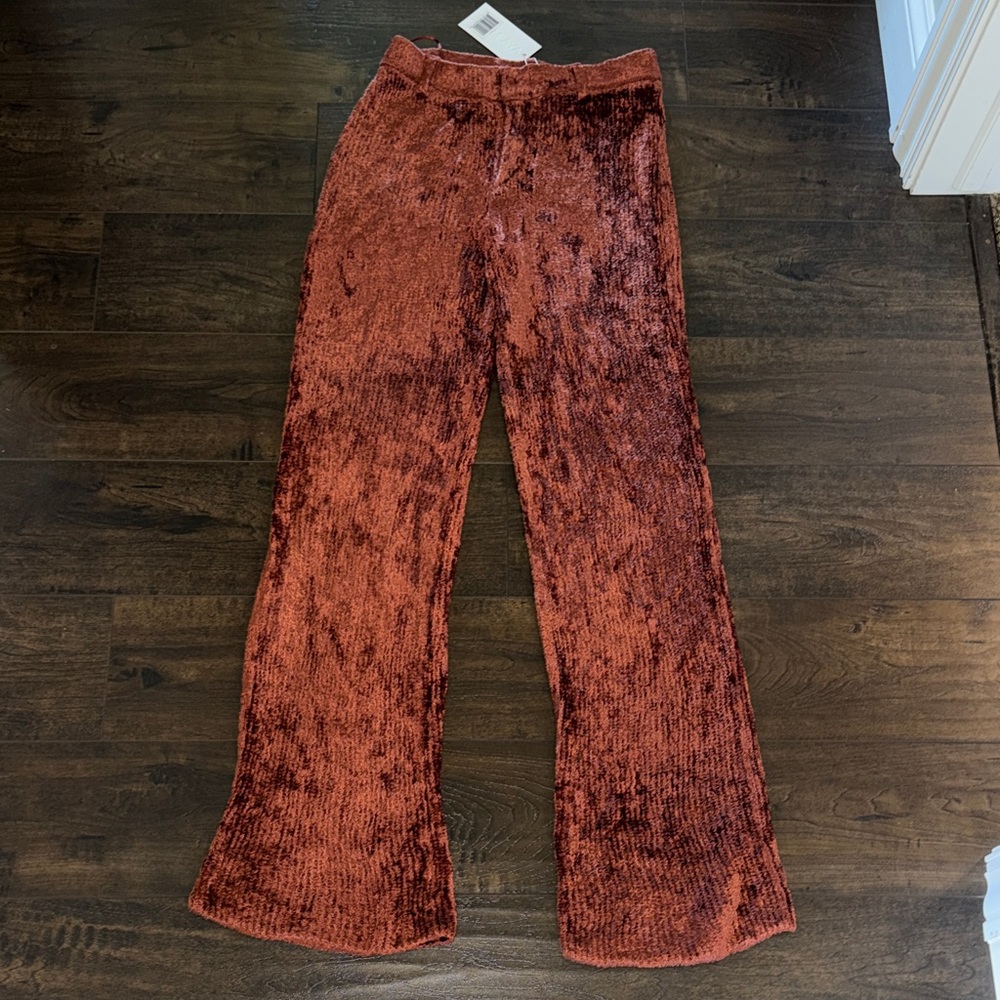 NWT Aya Muse Knitted Trouser - Rust Brown